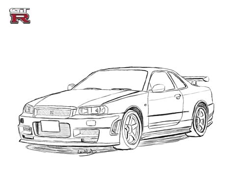 Картинки по запросу nissan skyline gtr r34 drawing | Nissan skyline, Nissan gtr skyline, Nissan ...