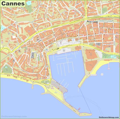 Detailed map of Cannes City Centre - Ontheworldmap.com