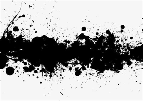 Ink Splash Effect Hd Transparent, Transverse Black Ink Splash Effect ...