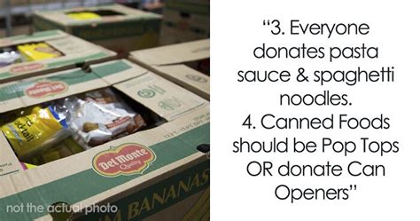 Woman Shares A List Of Acceptable Donation To Food Banks Which Gets ...