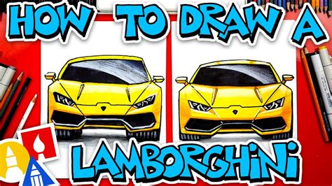 How To Draw A Lamborghini Huracan (Front View) - YouTube