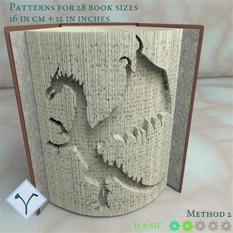 Standing Dragon: Book Folding Pattern Instruction DIY Folded - Etsy