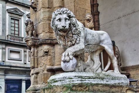 Statues in Piazza Della Signoria, Italy Stock Image - Image of basilica, blue: 123833407