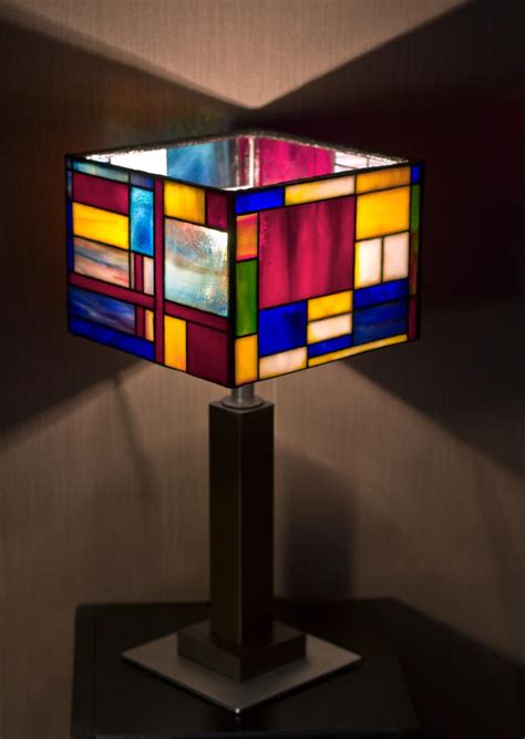 Stained glass lamp Mondrian. by zyklodol on DeviantArt