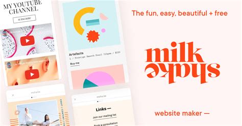 Milkshake App | Free Website Builder