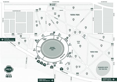 Melbourne Cricket Ground Seating Map with Rows, Parking Map, Ticket ...