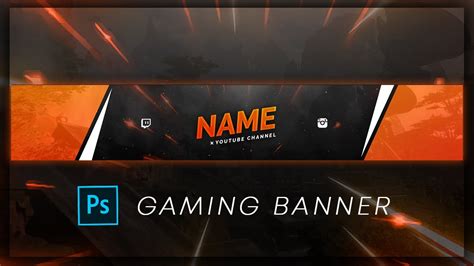 Sleek GAMING BANNER Template | 2020 | FREE PSD | Photoshop - YouTube