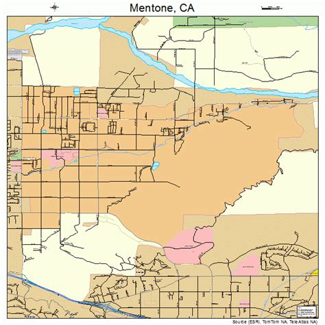 Mentone California Street Map 0646884