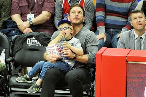 Courtside Cuties! Chris Pratt Brings His Son Jack to Clippers Game After Filing for Divorce ...