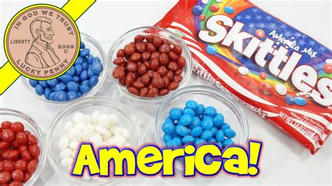 America Mix Skittles 4th Of July Red White & Blue Candy - YouTube