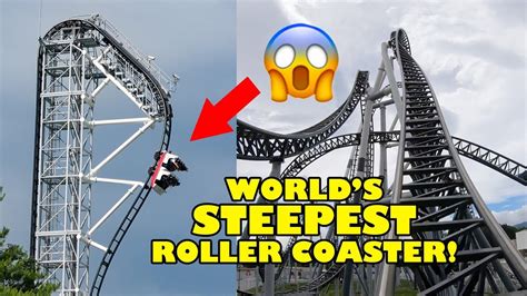 Takabisha World's Steepest Roller Coaster! 4K Front Seat Onride POV Fuji Q Japan - YouTube