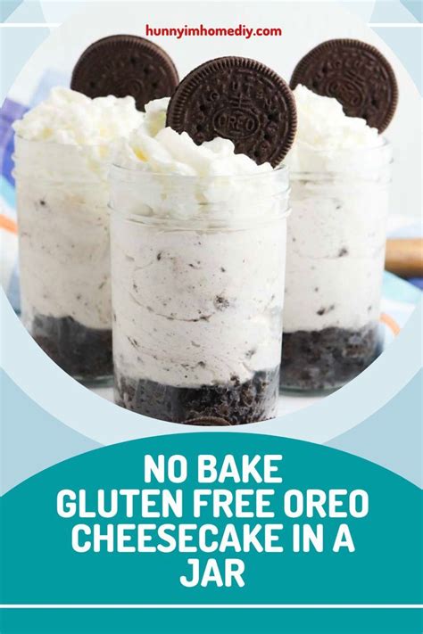 No Bake Gluten Free Oreo Cheesecake in a Jar | Recipe | Easy gluten ...