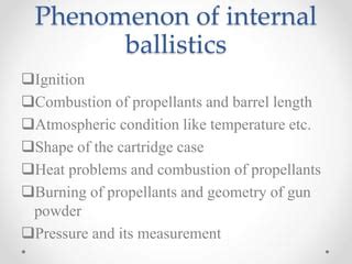 Internal Ballistics | PPT