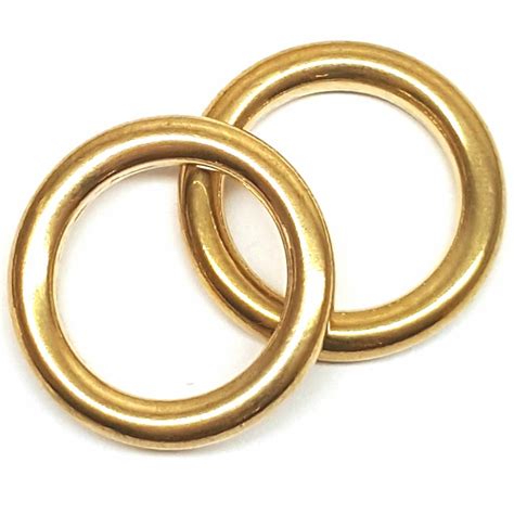 2 Pack Solid Brass #7 Ring 1/2" Diameter - Hill Leather Company