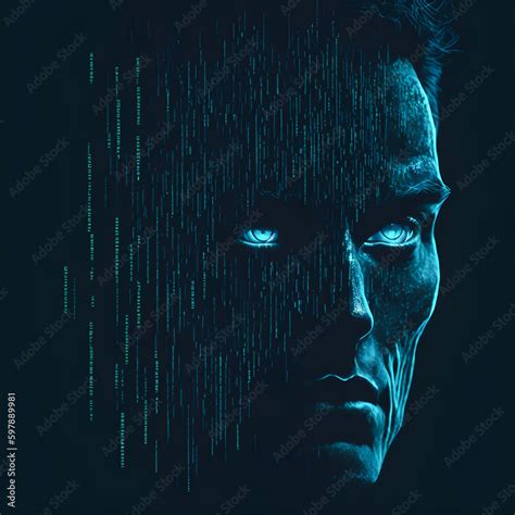 Hacker digital cod matrix face wallpaper background, cyber security ...