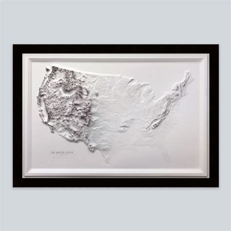 United States 3d Raised Relief Map Modern - 3d Topographical Maps AFD