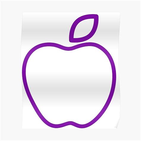 "Apple logo - Apple purple line" Poster for Sale by Metraz | Redbubble