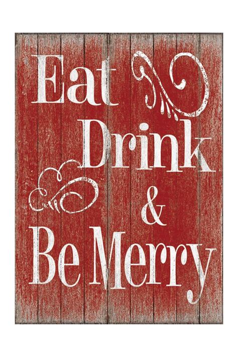 Sixtrees | Eat Drink & Be Merry Sign - Small | Homemade signs, Holiday ...