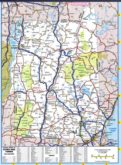 Map of New Hampshire roads and highways.Free printable road map of New Hampshire