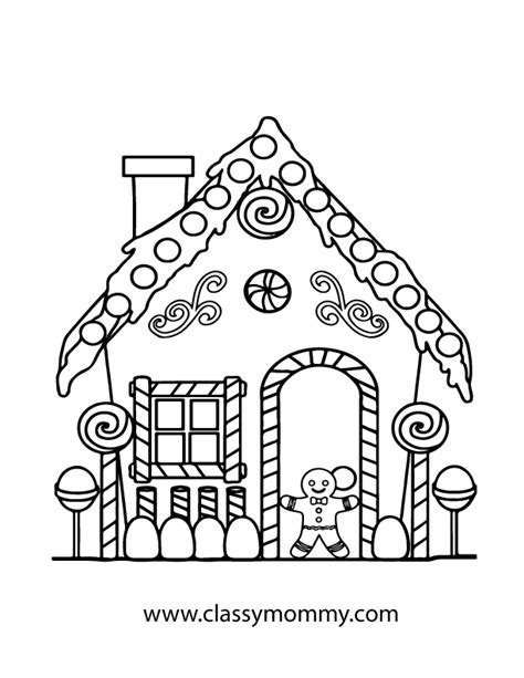 Gingerbread House Coloring Pages