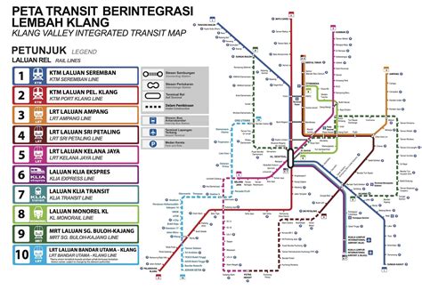 Map of Kuala Lumpur (KL) transport: transport zones and public transport of Kuala Lumpur (KL)