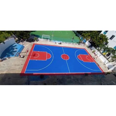 Blue And Red Acrylic Basketball Court Flooring at Best Price in ...