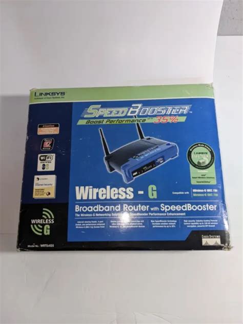 LINKSYS WIRELESS-G BROADBAND Router WRT54GS V.6 W/Speed Booster 54 Mbps 2.4GHz $40.00 - PicClick