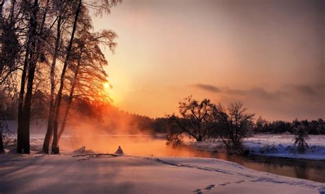 Winter Sunrise Wallpapers - 4k, HD Winter Sunrise Backgrounds on WallpaperBat