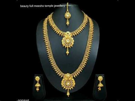 Beauty full jewellery// meesho beauty full temple jewellery - YouTube