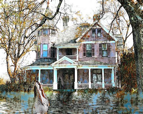 Swamp House Digital Art by Pennie McCracken - Pixels