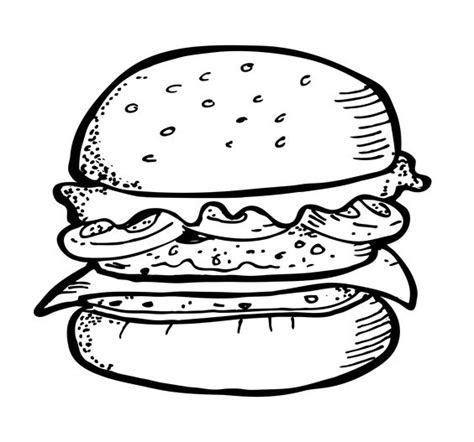 hamburger clipart black and white - Clip Art Library