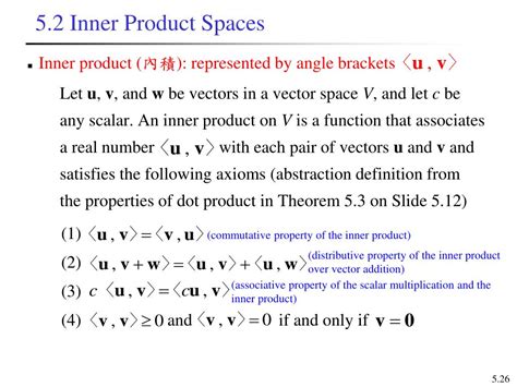 PPT - Chapter 5 Inner Product Spaces PowerPoint Presentation, free ...