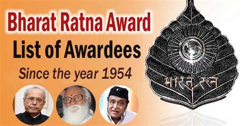 List of Bharat Ratna Award Winners / Awardees 1954 - 2019 (Updated)