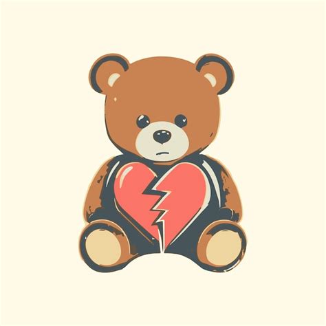 Premium Vector | Broken teddy bear