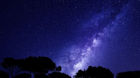 4K Wallpaper Night Sky Spectrum