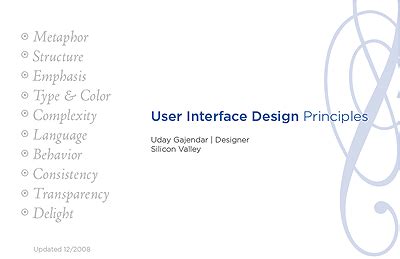 User Interface Design Principles