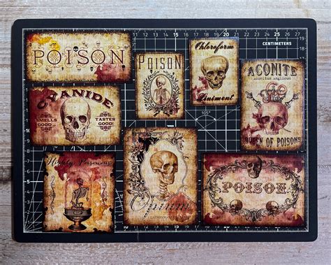 Antique Poison Labels Vintage Poison Stickers Old Poison and | Etsy