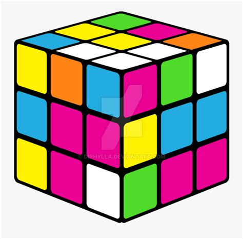 S Neon Rubik - Rubik's Cube Neon Colors , Free Transparent Clipart ...