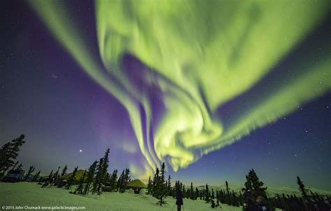 Green and Purple Aurora Colors Alaskan Skies (Photo) | Space