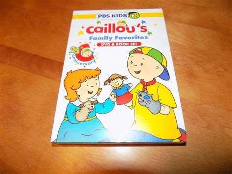 CAILLOU CAILLOU`S FAMILY FAVORITES PBS KIDS TV Show Cartoon DVD & BOOK ...