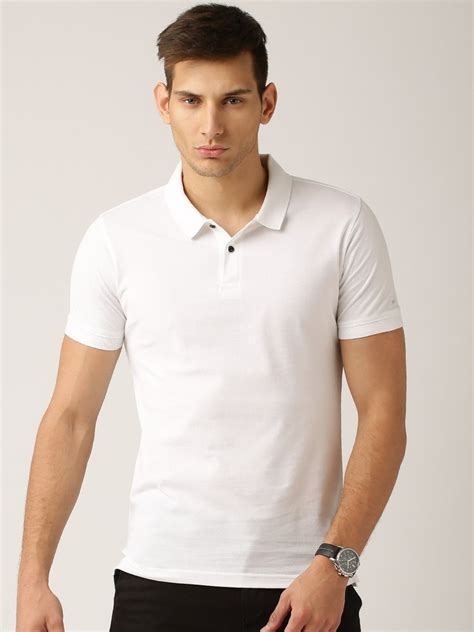 Cotton Plain White Polo Shirt at Rs 155/piece in New Delhi | ID ...