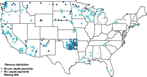 Tribal gaming facilities in the contiguous United States. Dark blue... | Download Scientific Diagram