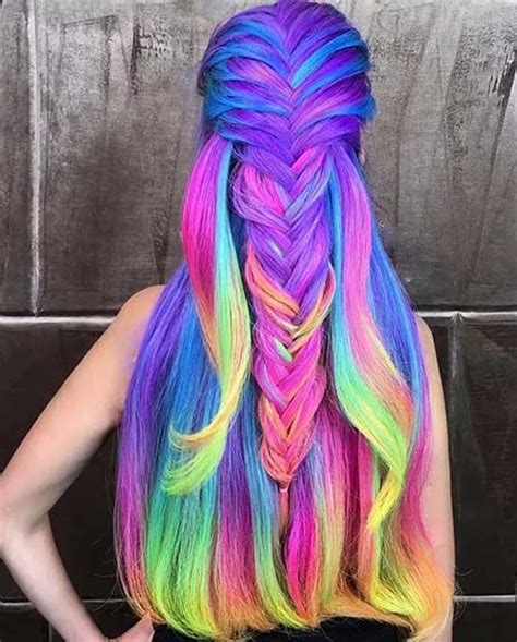 girls hair calour and style | Rainbow hair color, Hair styles, Rainbow hair