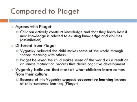 Piaget Vs Vygotsky: Applications In The Classroom Teaching And Learning ...