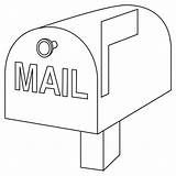 Closed Mailbox With Raised Flag coloring Page  Free Printable Coloring sketch template