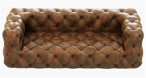 Restoration Hardware Soho Tufted Leather Sofa 3D model | CGTrader