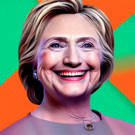 portrait of president hillary clinton as a smiling | Stable Diffusion ...