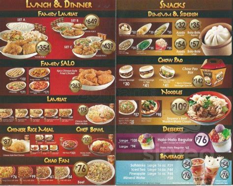 Menu for Chowking in Jersey City, NJ | Sirved