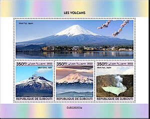 Stamp: Volcanoes (Djibouti(Volcanoes (2022)) Mi:DJ 5028-5030KB,Yt:DJ ...