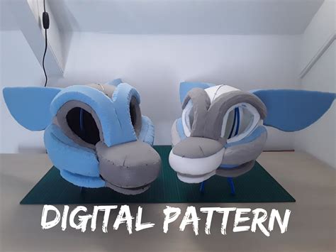 Angel Dragon Fursuit Head Base Template Digital Pattern | Etsy